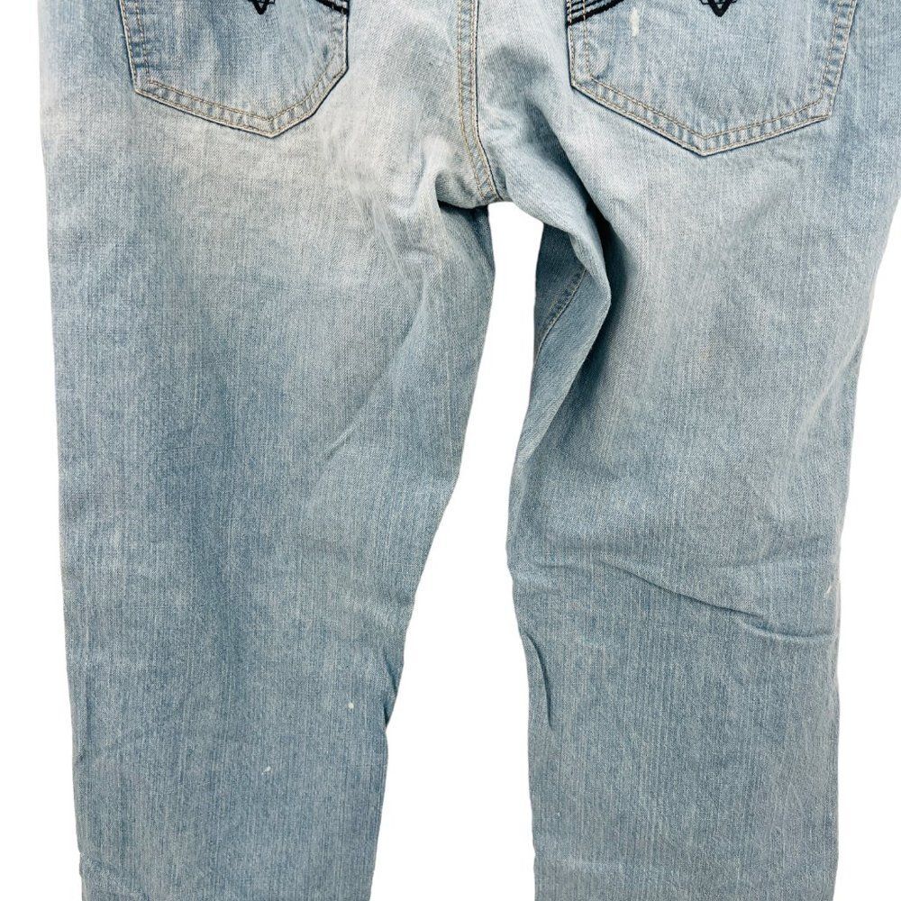 Mens Revolve Distressed Light Wash Jeans Size 40 X 32 - Picture 8 of 16